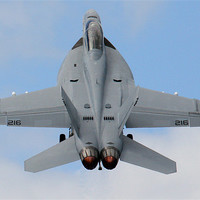 Buy canvas prints of FA18 Topside shot by Oxon Images