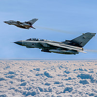 Buy canvas prints of Tornado GR4 above the clouds by Oxon Images