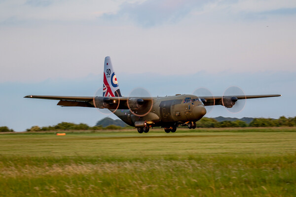 50th Anniversary RAF C130 Hercules Picture Board by Oxon Images
