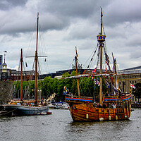 Buy canvas prints of Ships in Bristol Harbour by Oxon Images