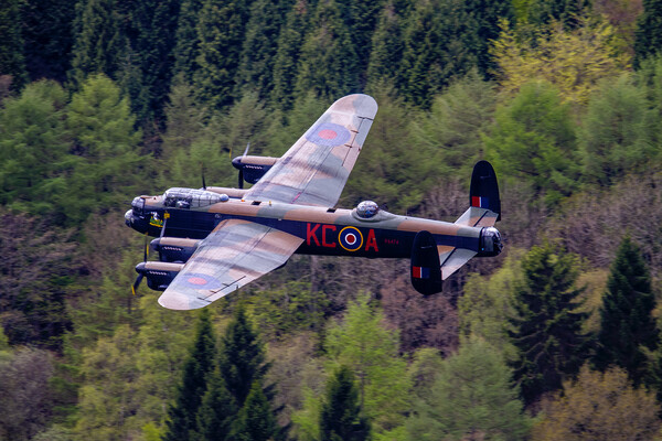 Lancaster 70th Anniversary Flypast Picture Board by Oxon Images