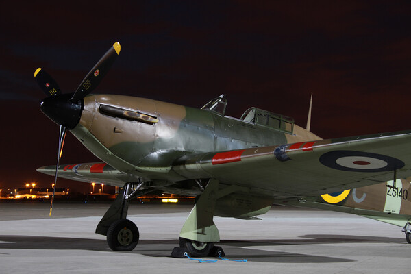 Hawker Hurricane at Night Picture Board by Oxon Images