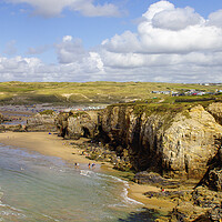 Buy canvas prints of Perranporth Panoramic by Oxon Images