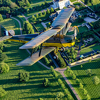Buy canvas prints of Tiger Moth Flight by Oxon Images