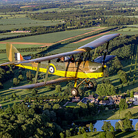 Buy canvas prints of Tiger Moth Summer Flight by Oxon Images