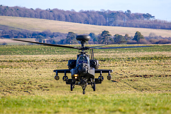 Apache In The Hover Picture Board by Oxon Images