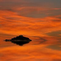 Buy canvas prints of St Michaels Mount reflected by Oxon Images