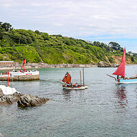 Buy canvas prints of Looe Lugger fishing boats by Oxon Images