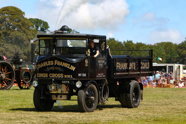 Vintage Steam Lorry Picture Board by Oxon Images