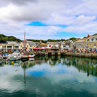 Buy canvas prints of Padstow Panorama by Oxon Images