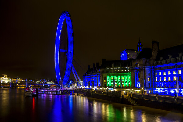 London Eye and the Thames Picture Board by Oxon Images