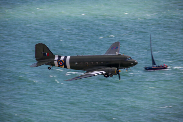 DC3 Dakota off Beachy Head Picture Board by Oxon Images