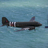 Buy canvas prints of DC3 Dakota off Beachy Head by Oxon Images