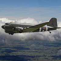 Buy canvas prints of DC3 Over Norfolk by Oxon Images