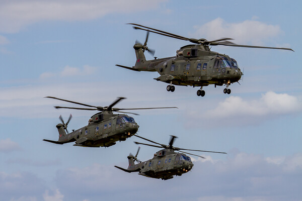 RAF Benson Merlin Helicopters Picture Board by Oxon Images