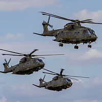 Buy canvas prints of RAF Benson Merlin Helicopters by Oxon Images