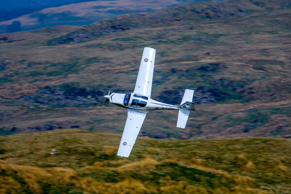 Grob Tutor In The Mach Loop Picture Board by Oxon Images