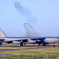 Buy canvas prints of B52 Take off at Fairford by Oxon Images
