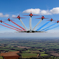 Buy canvas prints of Reds and Vulcan Running In by Oxon Images
