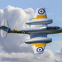 Buy canvas prints of Gloster Meteor at Duxford 2012 by Oxon Images