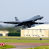 Buy canvas prints of Rockwell B1 Lancer take Off by Oxon Images