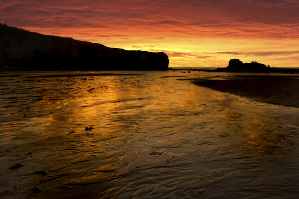 Perranporth sunset Picture Board by Oxon Images