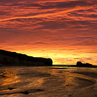 Buy canvas prints of A perranporth sunset by Oxon Images