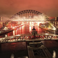 Buy canvas prints of  The Tyne on Fire by Toon Photography