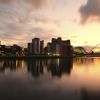 Buy canvas prints of  Sunset on the Tyne by Toon Photography
