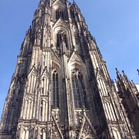 Buy canvas prints of Pointing to Heaven - Cologne Cathedral by Heather Gale