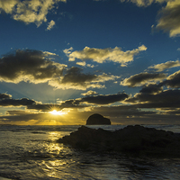 Buy canvas prints of Trebarwith Sunset by David Wilkins