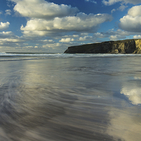 Buy canvas prints of Trebarwith Reflections by David Wilkins