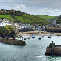 Buy canvas prints of Port Isaac Harbour by David Wilkins