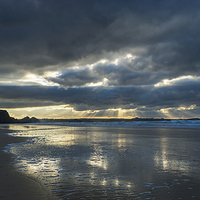 Buy canvas prints of Watergate Bay Newquay by David Wilkins