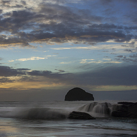 Buy canvas prints of  Sunset at Trebarwith by David Wilkins