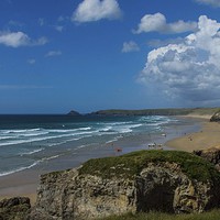 Buy canvas prints of  Perranporth by David Wilkins