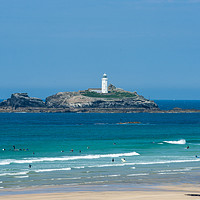 Buy canvas prints of Godrevy Lighthouse Cornwall by David Wilkins