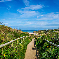 Buy canvas prints of Pathway to Godrevy by David Wilkins