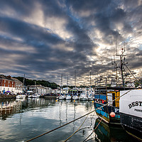 Buy canvas prints of Sunset in Padstow by David Wilkins