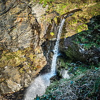 Buy canvas prints of Pentargon Waterfall Cornwall by David Wilkins