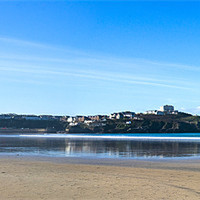 Buy canvas prints of Newquay Panorama by David Wilkins