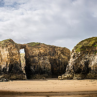 Buy canvas prints of Arch Rock Perranporth by David Wilkins