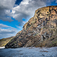 Buy canvas prints of Millock Cliffs by David Wilkins