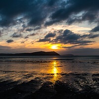 Buy canvas prints of Hayle Bay Sunset by David Wilkins