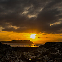 Buy canvas prints of Baby Bay Sunset by David Wilkins