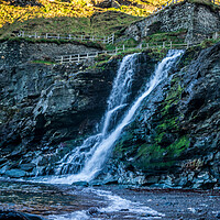 Buy canvas prints of Tintagel Waterfall by David Wilkins