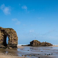 Buy canvas prints of Arch Rock Perranporth by David Wilkins