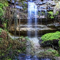 Buy canvas prints of Tranquil Waterfall by Clare FitzGerald
