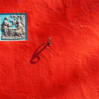 Buy canvas prints of Red Wall by Danny Hill