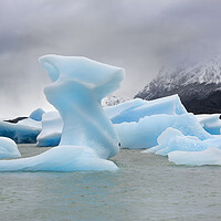 Buy canvas prints of Grey Lake Ice Floes by David Hare